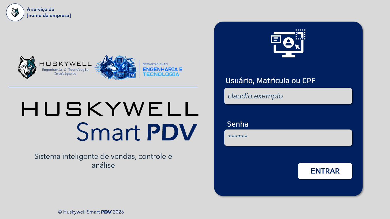 Identidade visual do Huskywell Smart PDV